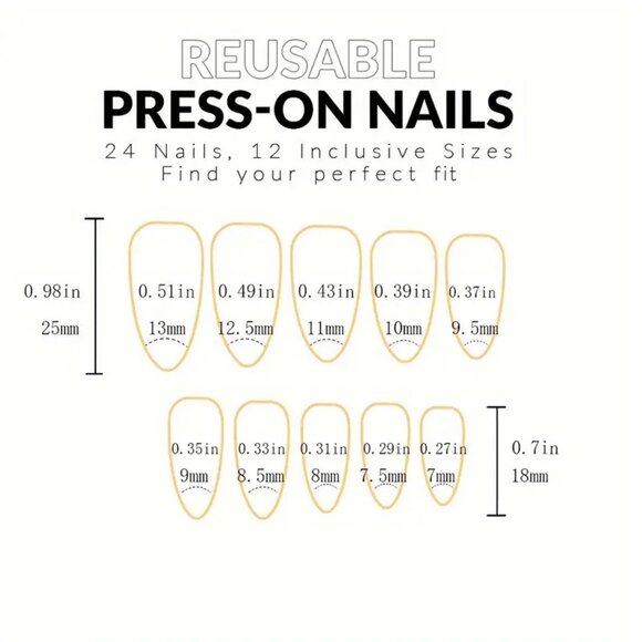 24-Piece Almond Shaped Nail Kit - Picture 5 of 5